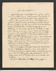 Nachlass Franz Steindachner, Brief von Josef Sturm an Franz Steindachner, Inv.Nr. 526.12, Seite 1